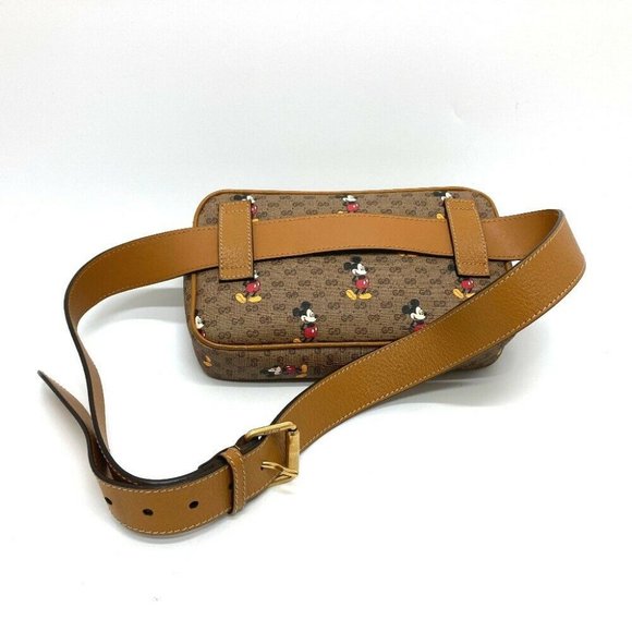 Authentic GUCCI 602695 Disney Collab Mini GG Supreme Belt bag body bag Canvas - Picture 2 of 12